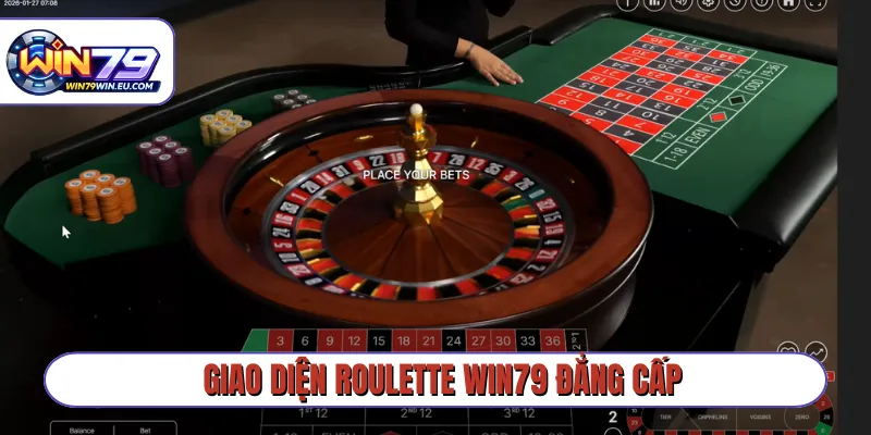 Giao diện Roulette Win79 đẳng cấp