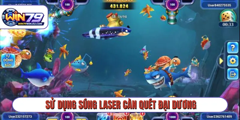 Sử dụng súng laser càn quét đại dương