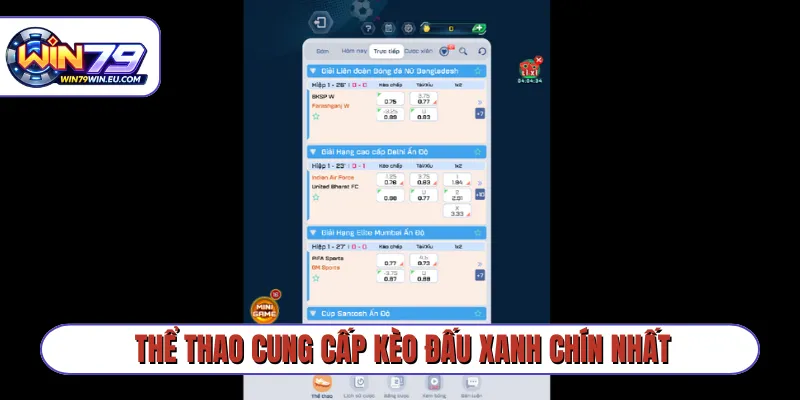 Thể thao cung cấp kèo đấu xanh chín nhất