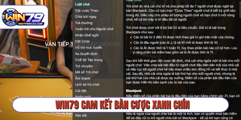 Win79 cam kết bàn cược xanh chín
